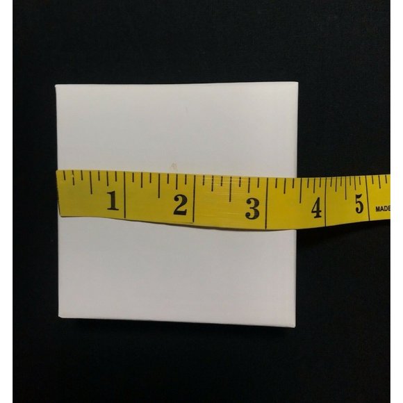 Lord & Taylor Empty Gift Box Cardboard White 3.5" x 3.5" x 1.5" - Picture 3 of 12